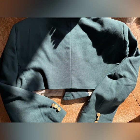 Vintage HAVRE STUDIO Green cropped blazer & skirt Set - Picture 6 of 9